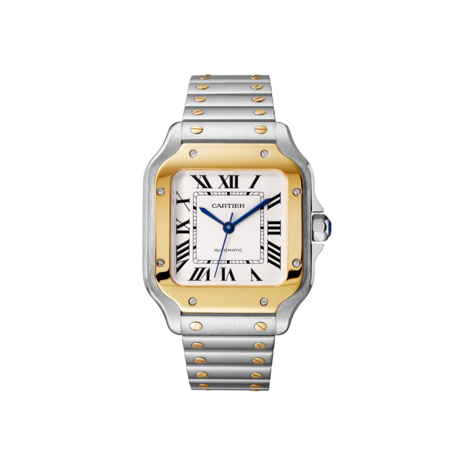 Resim SANTOS DE CARTIER - YELLOW GOLD & STEEL AUTOMATIC MEDIUM