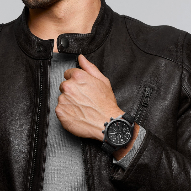 Resim PILOT’S WATCH DOUBLE CHRONOGRAPH TOP GUN CERATANIUM - AUTOMATIC 44 MM