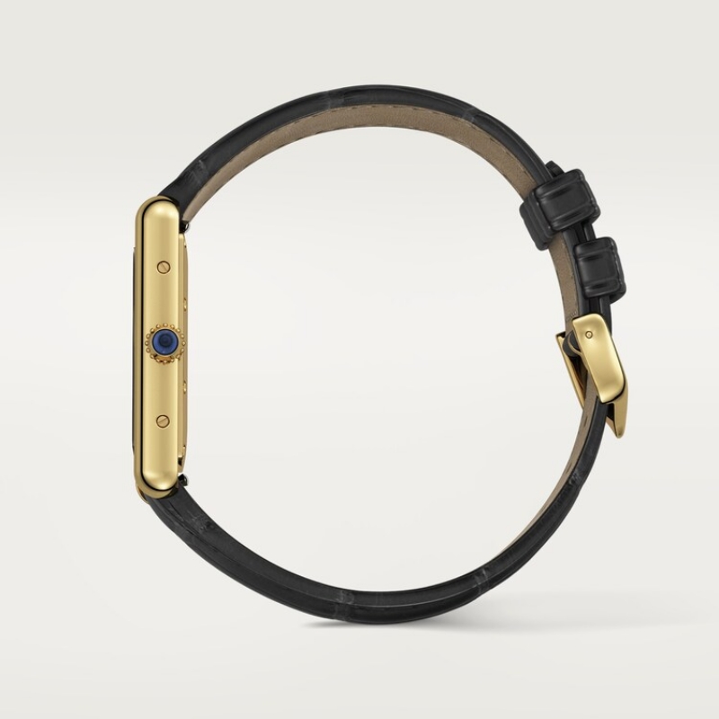 Resim TANK LOUIS CARTIER - YELLOW GOLD CASE  BLACK DIAL