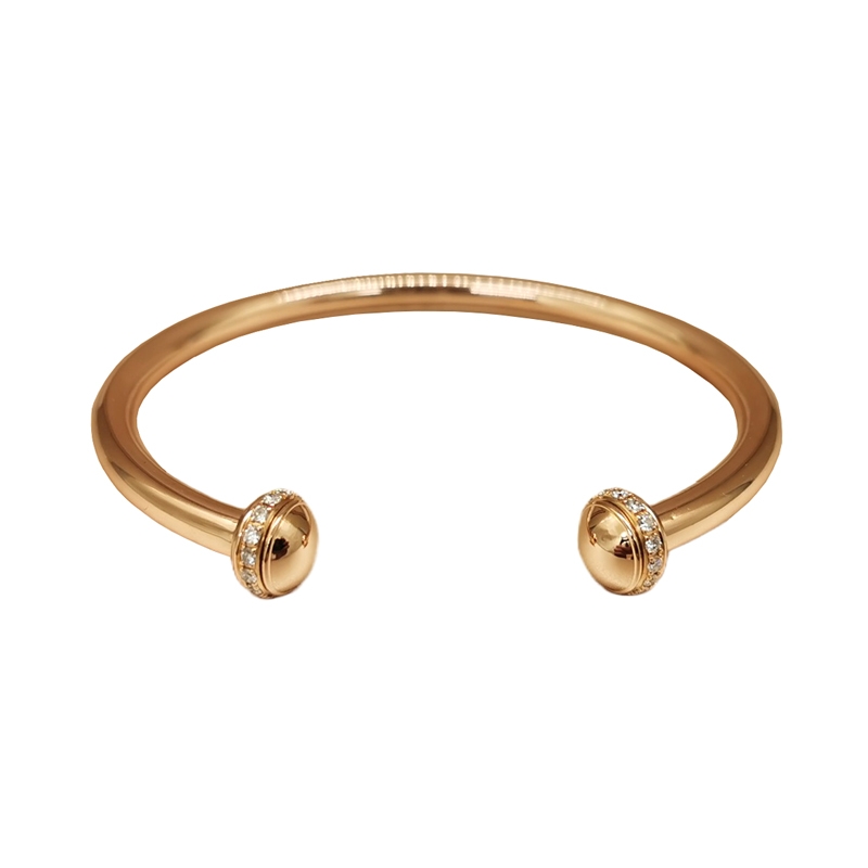 Resim Piaget Possession Open Bangle Bracelet 18k Rose Gold Diamond