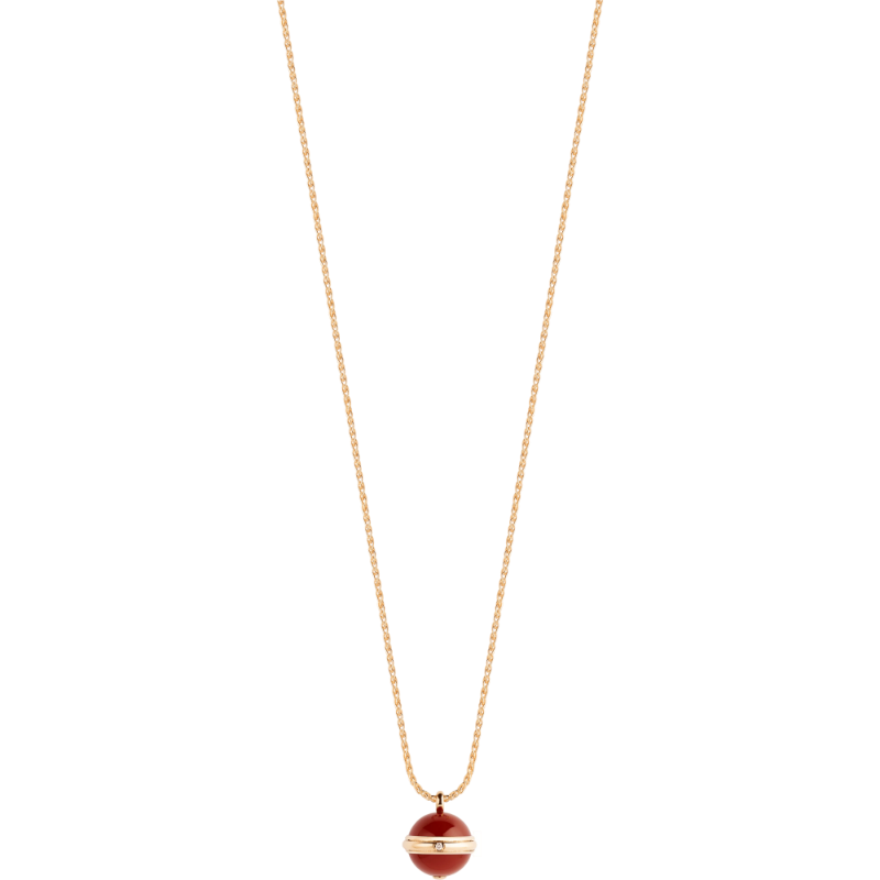 Resim  PIAGET Rose Gold Carnelian Diamond Pendant