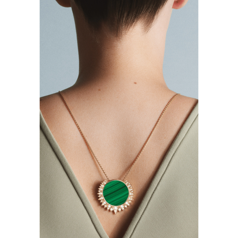 Picture of PIAGET Rose Gold Malachite Diamond Pendant