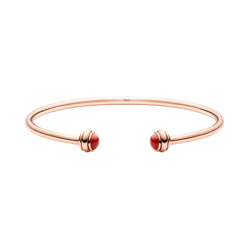 Resim PIAGET Rose Gold Carnelian Open Bangle Bracelet