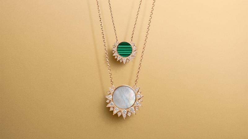 Picture of Piaget Rose Gold Amazonite Diamond Pendant