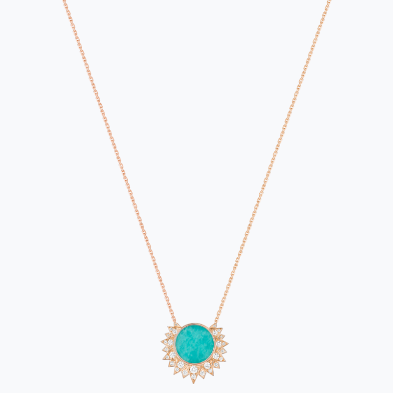 Picture of Piaget Rose Gold Amazonite Diamond Pendant