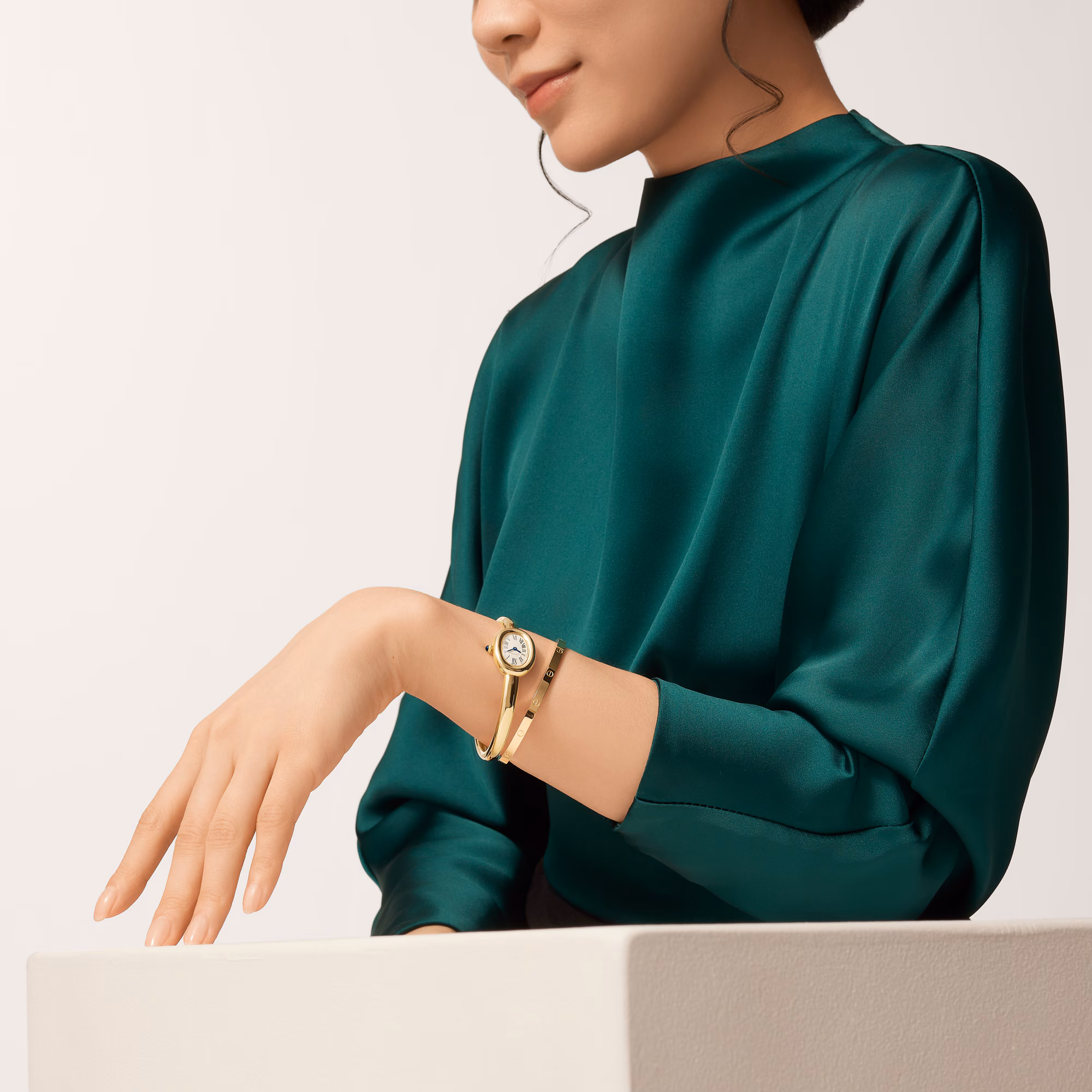 Resim BAIGNOIRE WATCH YELLOW GOLD -  (SIZE 17) MINI