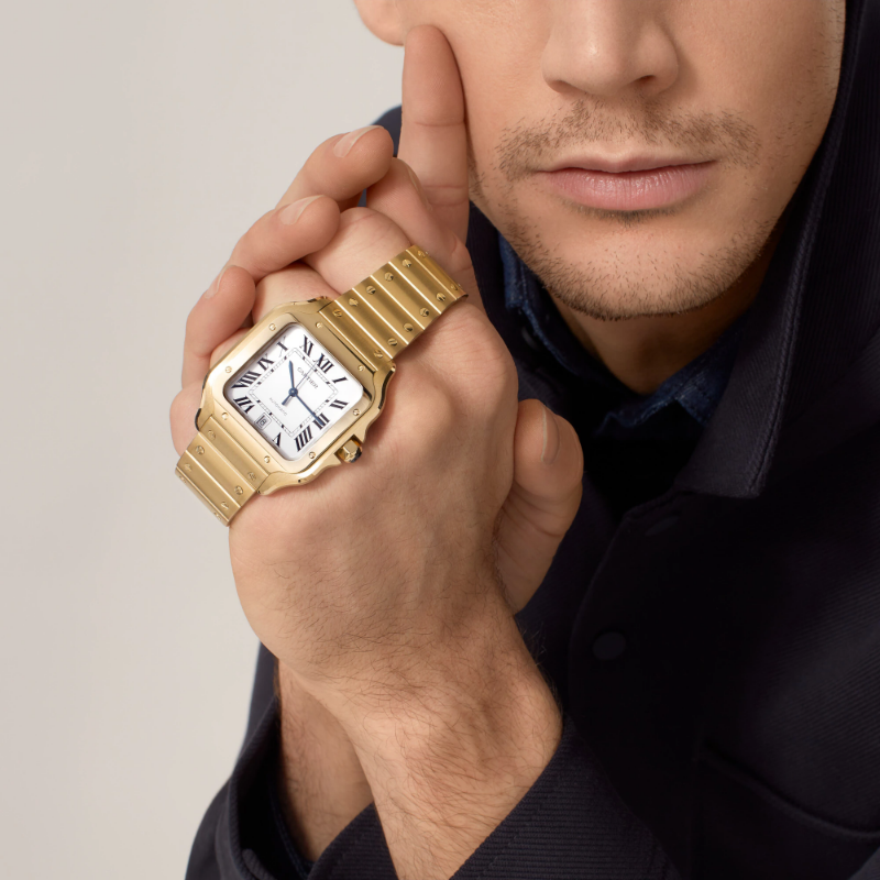 Resim SANTOS DE CARTIER - YELLOW GOLD AUTOMATIC LARGE